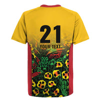 Custom Guyana Football Rugby Jersey Spirit of the Jaguar - Yellow - Wonder Print Shop