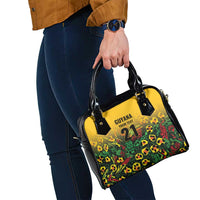 Custom Guyana Football Shoulder Handbag Spirit of the Jaguar - Yellow - Wonder Print Shop