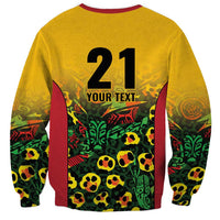 Custom Guyana Football Sweatshirt Spirit of the Jaguar - Yellow - Wonder Print Shop