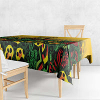 Custom Guyana Football Tablecloth Spirit of the Jaguar - Yellow - Wonder Print Shop