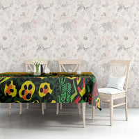 Custom Guyana Football Tablecloth Spirit of the Jaguar - Yellow - Wonder Print Shop