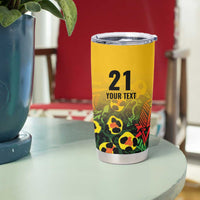 Custom Guyana Football Tumbler Cup Spirit of the Jaguar - Yellow - Wonder Print Shop