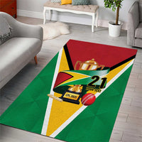 Custom Guyana Champions Reloaded 2025 Area Rug Caribbean Cricket Supporter Amazon Warriors - Wonder Print Shop
