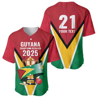 Custom Guyana Champions Reloaded 2025 Baseball Jersey Caribbean Cricket Supporter Amazon Warriors - Wonder Print Shop