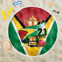 Custom Guyana Champions Reloaded 2025 Beach Blanket Caribbean Cricket Supporter Amazon Warriors - Wonder Print Shop