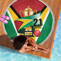 Custom Guyana Champions Reloaded 2025 Beach Blanket Caribbean Cricket Supporter Amazon Warriors - Wonder Print Shop