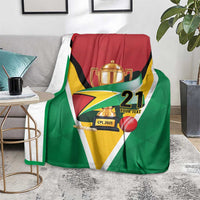 Custom Guyana Champions Reloaded 2025 Blanket Caribbean Cricket Supporter Amazon Warriors - Wonder Print Shop