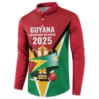 Custom Guyana Champions Reloaded 2025 Button Sweatshirt Caribbean Cricket Supporter Amazon Warriors - Wonder Print Shop