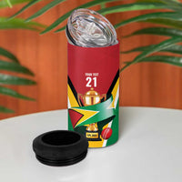 Custom Guyana Champions Reloaded 2025 4 in 1 Can Cooler Tumbler Caribbean Cricket Supporter Amazon Warriors - Wonder Print Shop
