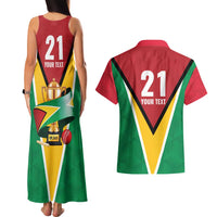 Custom Guyana Champions Reloaded 2025 Couples Matching Tank Maxi Dress and Hawaiian Shirt Caribbean Cricket Supporter Amazon Warriors - Wonder Print Shop