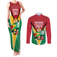 Custom Guyana Champions Reloaded 2025 Couples Matching Tank Maxi Dress and Long Sleeve Button Shirt Caribbean Cricket Supporter Amazon Warriors - Wonder Print Shop