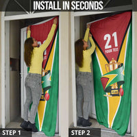 Custom Guyana Champions Reloaded 2025 Door Cover Caribbean Cricket Supporter Amazon Warriors - Wonder Print Shop