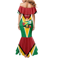 Custom Guyana Champions Reloaded 2025 Family Matching Mermaid Dress and Hawaiian Shirt Caribbean Cricket Supporter Amazon Warriors - Wonder Print Shop