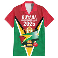 Custom Guyana Champions Reloaded 2025 Family Matching Off The Shoulder Long Sleeve Dress and Hawaiian Shirt Caribbean Cricket Supporter Amazon Warriors - Wonder Print Shop