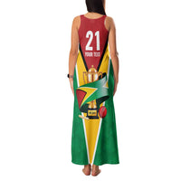 Custom Guyana Champions Reloaded 2025 Family Matching Tank Maxi Dress and Hawaiian Shirt Caribbean Cricket Supporter Amazon Warriors - Wonder Print Shop
