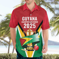 Custom Guyana Champions Reloaded 2025 Hawaiian Shirt Caribbean Cricket Supporter Amazon Warriors - Wonder Print Shop