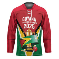Custom Guyana Champions Reloaded 2025 Hockey Jersey Caribbean Cricket Supporter Amazon Warriors - Wonder Print Shop