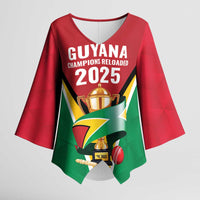 Custom Guyana Champions Reloaded 2025 Kimono Sleeve Blouse Caribbean Cricket Supporter Amazon Warriors - Wonder Print Shop