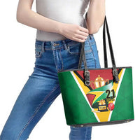 Custom Guyana Champions Reloaded 2025 Leather Tote Bag Caribbean Cricket Supporter Amazon Warriors - Wonder Print Shop
