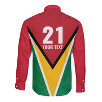 Custom Guyana Champions Reloaded 2025 Long Sleeve Button Shirt Caribbean Cricket Supporter Amazon Warriors - Wonder Print Shop