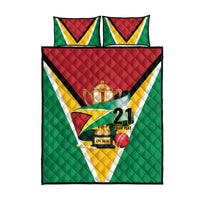 Custom Guyana Champions Reloaded 2025 Quilt Bed Set Caribbean Cricket Supporter Amazon Warriors - Wonder Print Shop