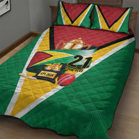 Custom Guyana Champions Reloaded 2025 Quilt Bed Set Caribbean Cricket Supporter Amazon Warriors - Wonder Print Shop
