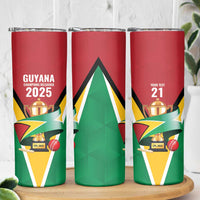 Custom Guyana Champions Reloaded 2025 Skinny Tumbler Caribbean Cricket Supporter Amazon Warriors - Wonder Print Shop