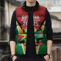 Custom Guyana Champions Reloaded 2025 Sleeveless Puffer Jacket Caribbean Cricket Supporter Amazon Warriors - Wonder Print Shop