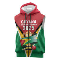 Custom Guyana Champions Reloaded 2025 Sleeveless Zip Hoodie Caribbean Cricket Supporter Amazon Warriors - Wonder Print Shop