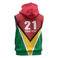 Custom Guyana Champions Reloaded 2025 Sleeveless Zip Hoodie Caribbean Cricket Supporter Amazon Warriors - Wonder Print Shop