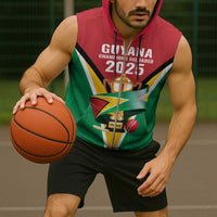 Custom Guyana Champions Reloaded 2025 Sleeveless Zip Hoodie Caribbean Cricket Supporter Amazon Warriors - Wonder Print Shop