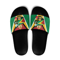 Custom Guyana Champions Reloaded 2025 Slide Sandals Caribbean Cricket Supporter Amazon Warriors - Wonder Print Shop