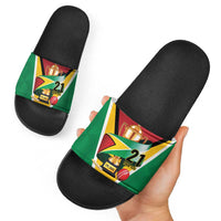 Custom Guyana Champions Reloaded 2025 Slide Sandals Caribbean Cricket Supporter Amazon Warriors - Wonder Print Shop