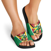 Custom Guyana Champions Reloaded 2025 Slide Sandals Caribbean Cricket Supporter Amazon Warriors - Wonder Print Shop