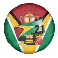 Custom Guyana Champions Reloaded 2025 Spare Tire Cover Caribbean Cricket Supporter Amazon Warriors - Wonder Print Shop
