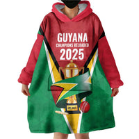 Custom Guyana Champions Reloaded 2025 Wearable Blanket Hoodie Caribbean Cricket Supporter Amazon Warriors - Wonder Print Shop