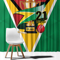 Custom Guyana Champions Reloaded 2025 Window Curtain Caribbean Cricket Supporter Amazon Warriors - Wonder Print Shop