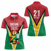Custom Guyana Champions Reloaded 2025 Women Polo Shirt Caribbean Cricket Supporter Amazon Warriors - Wonder Print Shop