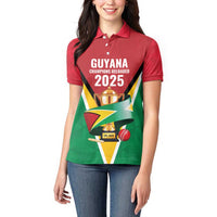 Custom Guyana Champions Reloaded 2025 Women Polo Shirt Caribbean Cricket Supporter Amazon Warriors - Wonder Print Shop