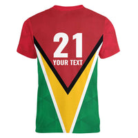 Custom Guyana Champions Reloaded 2025 Women V-Neck T-Shirt Caribbean Cricket Supporter Amazon Warriors - Wonder Print Shop