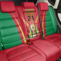 Custom Guyana Victory Run 2025 Back Car Seat Cover Caribbean Cricket Supporter Amazon Warriors - Wonder Print Shop