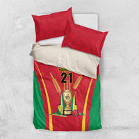 Custom Guyana Victory Run 2025 Bedding Set Caribbean Cricket Supporter Amazon Warriors - Wonder Print Shop