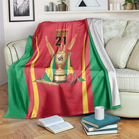 Custom Guyana Victory Run 2025 Blanket Caribbean Cricket Supporter Amazon Warriors - Wonder Print Shop