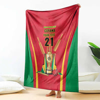 Custom Guyana Victory Run 2025 Blanket Caribbean Cricket Supporter Amazon Warriors - Wonder Print Shop