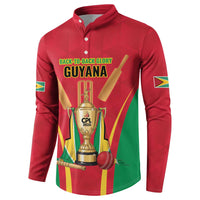 Custom Guyana Victory Run 2025 Button Sweatshirt Caribbean Cricket Supporter Amazon Warriors - Wonder Print Shop