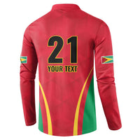 Custom Guyana Victory Run 2025 Button Sweatshirt Caribbean Cricket Supporter Amazon Warriors - Wonder Print Shop