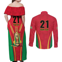 Custom Guyana Victory Run 2025 Couples Matching Off Shoulder Maxi Dress and Long Sleeve Button Shirt Caribbean Cricket Supporter Amazon Warriors - Wonder Print Shop