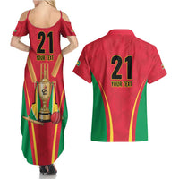 Custom Guyana Victory Run 2025 Couples Matching Summer Maxi Dress and Hawaiian Shirt Caribbean Cricket Supporter Amazon Warriors - Wonder Print Shop