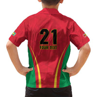 Custom Guyana Victory Run 2025 Family Matching Short Sleeve Bodycon Dress and Hawaiian Shirt Caribbean Cricket Supporter Amazon Warriors - Wonder Print Shop