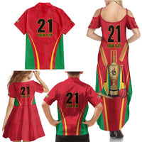Custom Guyana Victory Run 2025 Family Matching Summer Maxi Dress and Hawaiian Shirt Caribbean Cricket Supporter Amazon Warriors - Wonder Print Shop
